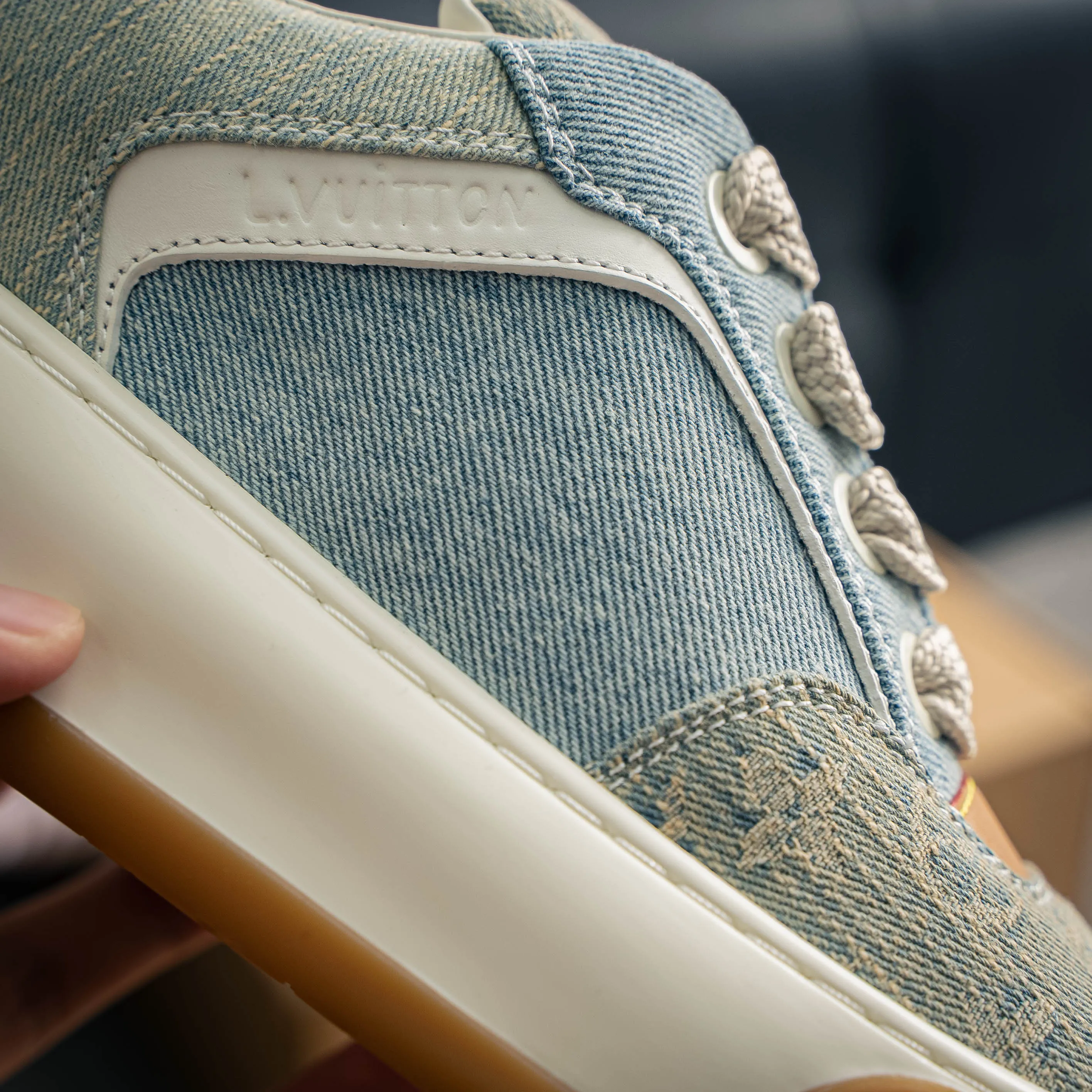 LV tilted ， Shoes，Sneakers， Shoes，Skate Shoes~~ Sneakers， LV Shoes ， Cushioning TPU Vuitton ，
